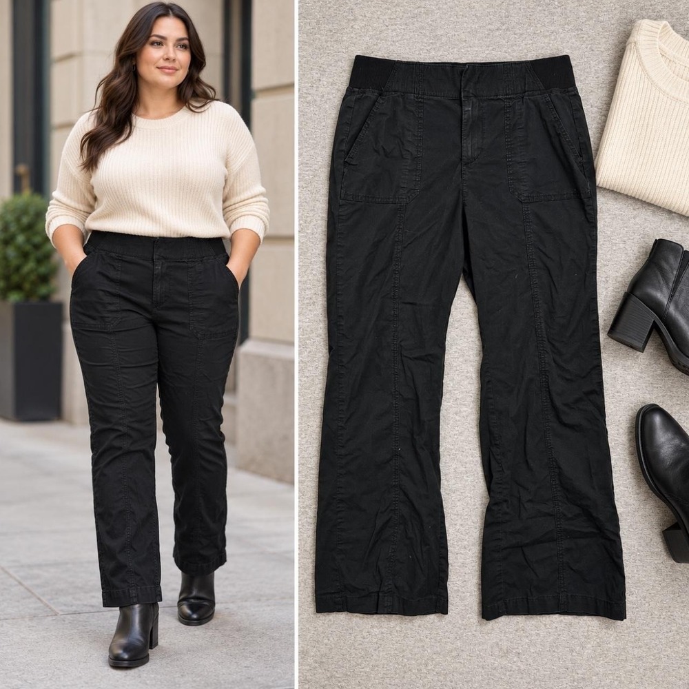 Torrid Black Pull-On Stretch Pants Women's Size 1R 1X Tapered Leg Everyday